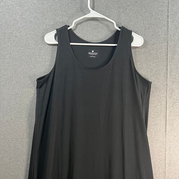 Breezies Lounge Blissful Breeze Ruffle Hem Dress Black Size Large - Picture 3 of 10